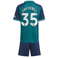 Camisa de Futebol Arsenal Oleksandr Zinchenko #35 Equipamento Alternativo Infantil 2023-24 Manga Curta (+ Calças curtas)